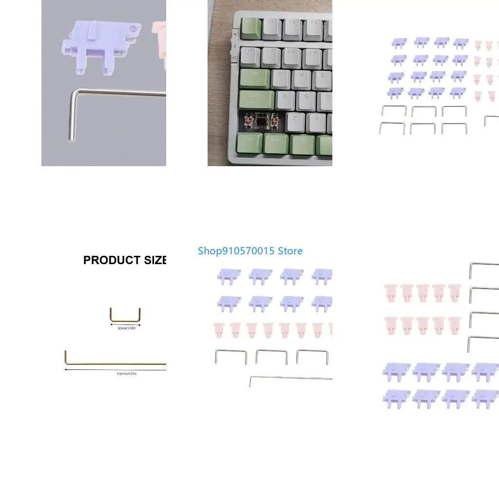 B95C Plate Mounted Stabilizer Essential Satellite Axles  Set For Mechanical Keyboard