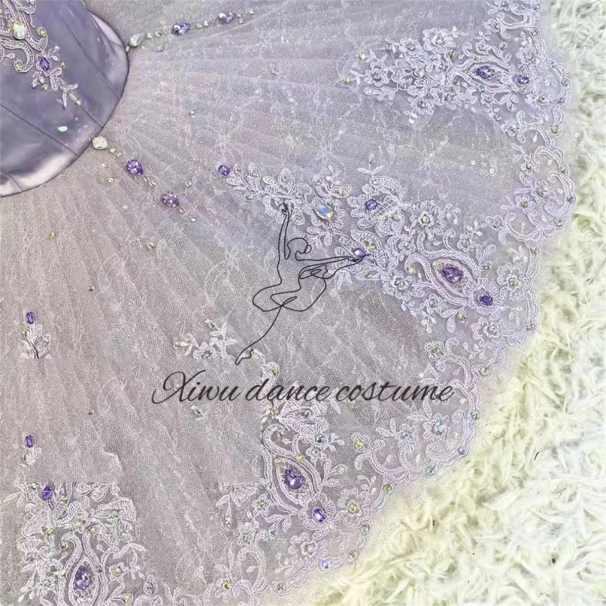 Customized Purple Lilac Paquita Variations Ballet Performance Costume