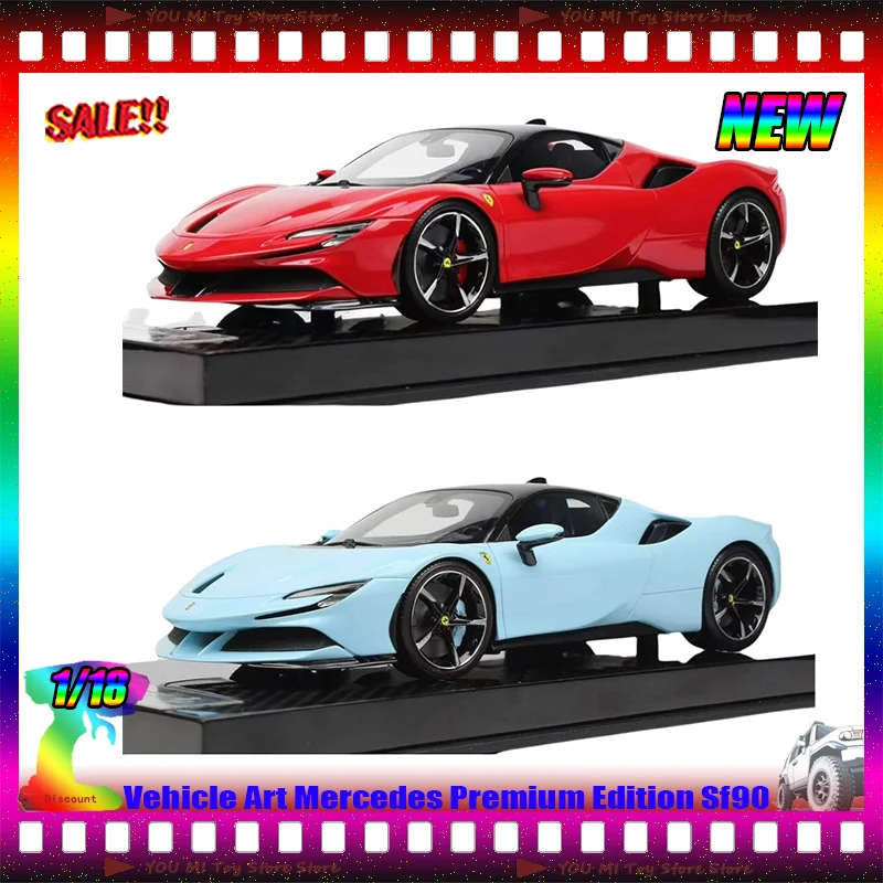 

New Vehicle Art 1:18 Premium Edition Ferrarl Sf 90 Resin Limited Edition Simulation Miniature Models Static Collection Ornaments