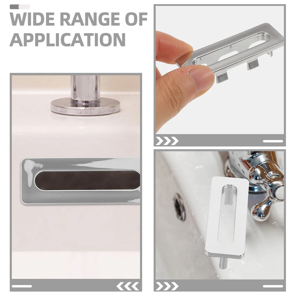 

10 шт., переливные колпачки для раковины в ванной, пластиковые накладки для перелива, прочное кольцо с отверстием для раковины, сменные кольца для умывальника