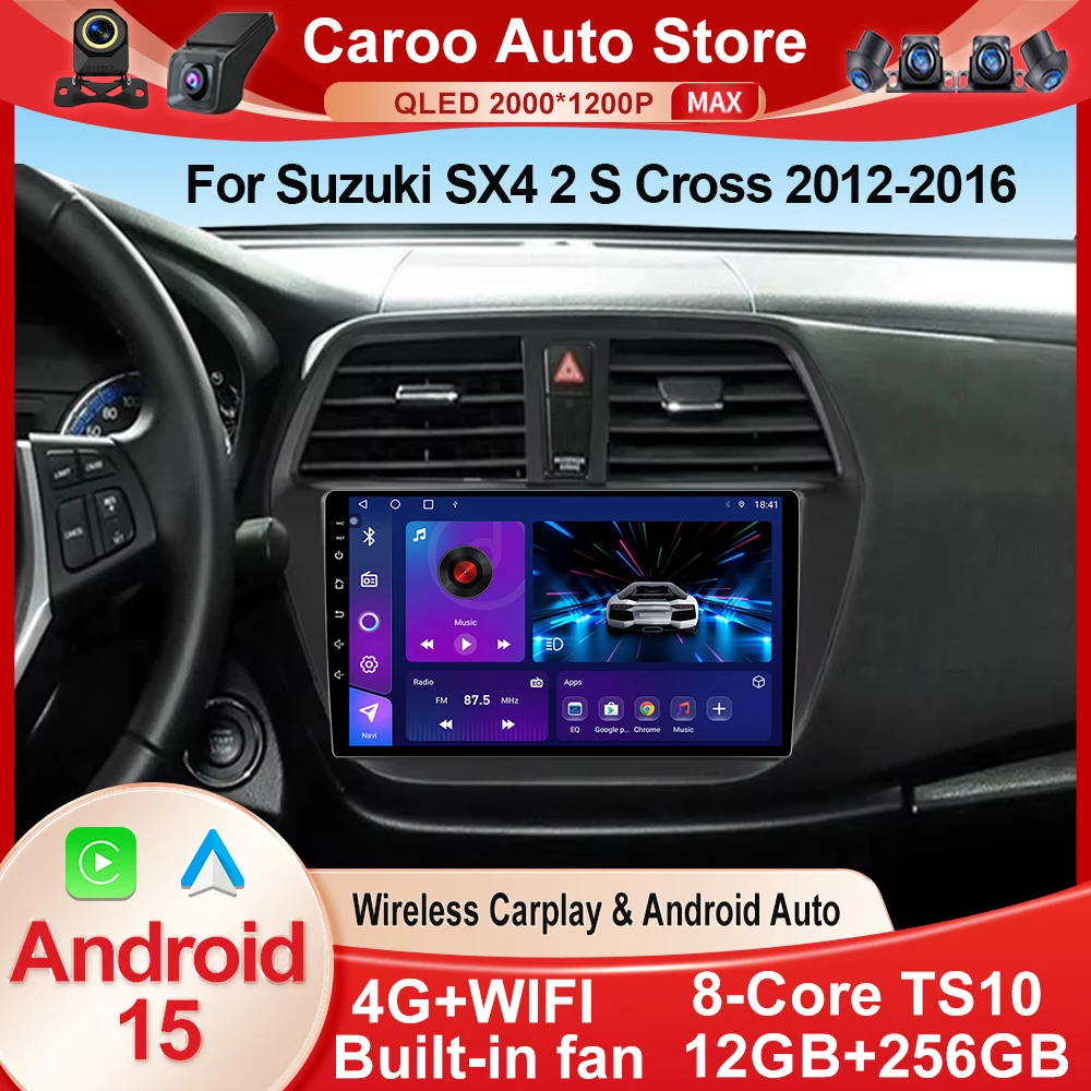 Android For Suzuki SX4 2 S Cross 2012-2016 Car Intelligent Systems Multimedia Video Player GPS DSP Car Stereo Radio 4G Carplay