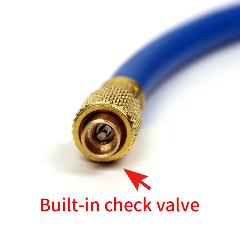 R12 R22 R134a Measuring Hose With Built-in Check Valve Gauge Fluoride Tool Kit Air Conditioning Pipe Car Recharge Hose