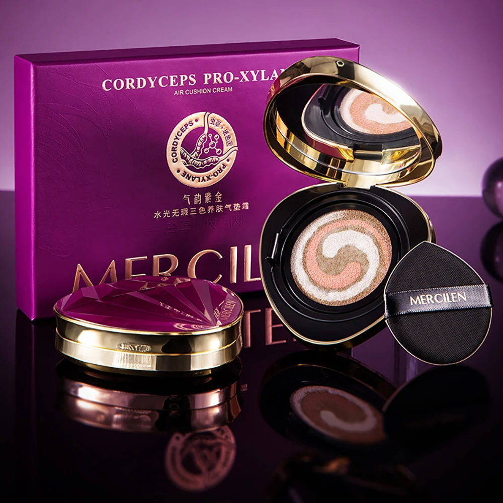 3 kleuren Luchtkussen Plant Voedende Huid Concealer Olie Controle Hydraterende Foundation Isolerende Crème Schoonheid Krimpen Poriën