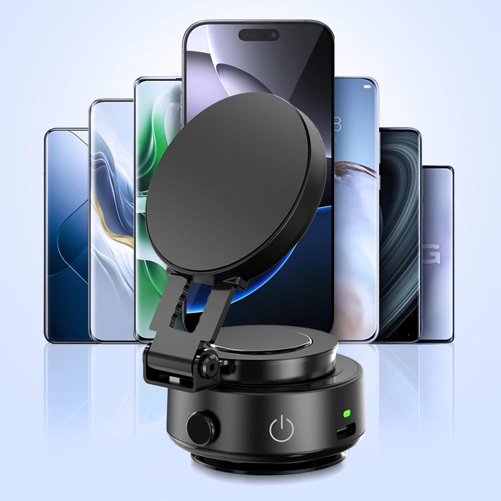 

Автомобильный магнитный держатель Magsafe 360° ° Вращающаяся складная электрическая вакуумная поворотная подставка для Iphone 16/15/14/13/12 Plus Pro Max Mini