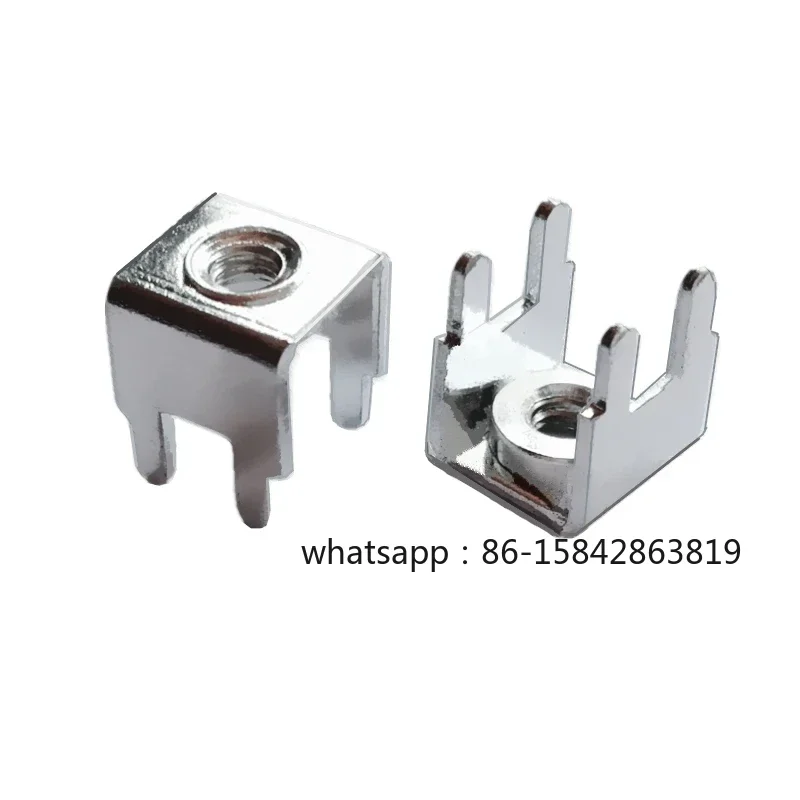 

PCB-28 Welding Terminal M3 Pressure Riveting Nut Bench Screw U Type Terminal Foot Distance 5*7.5mm 100pcs
