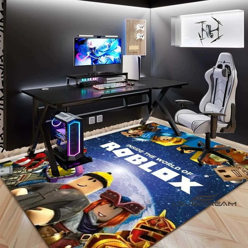R-Roblox virtual world game carpet children's study sofa bedroom bedside floor mat bathroom door mat absorbent non-slip customiz #5