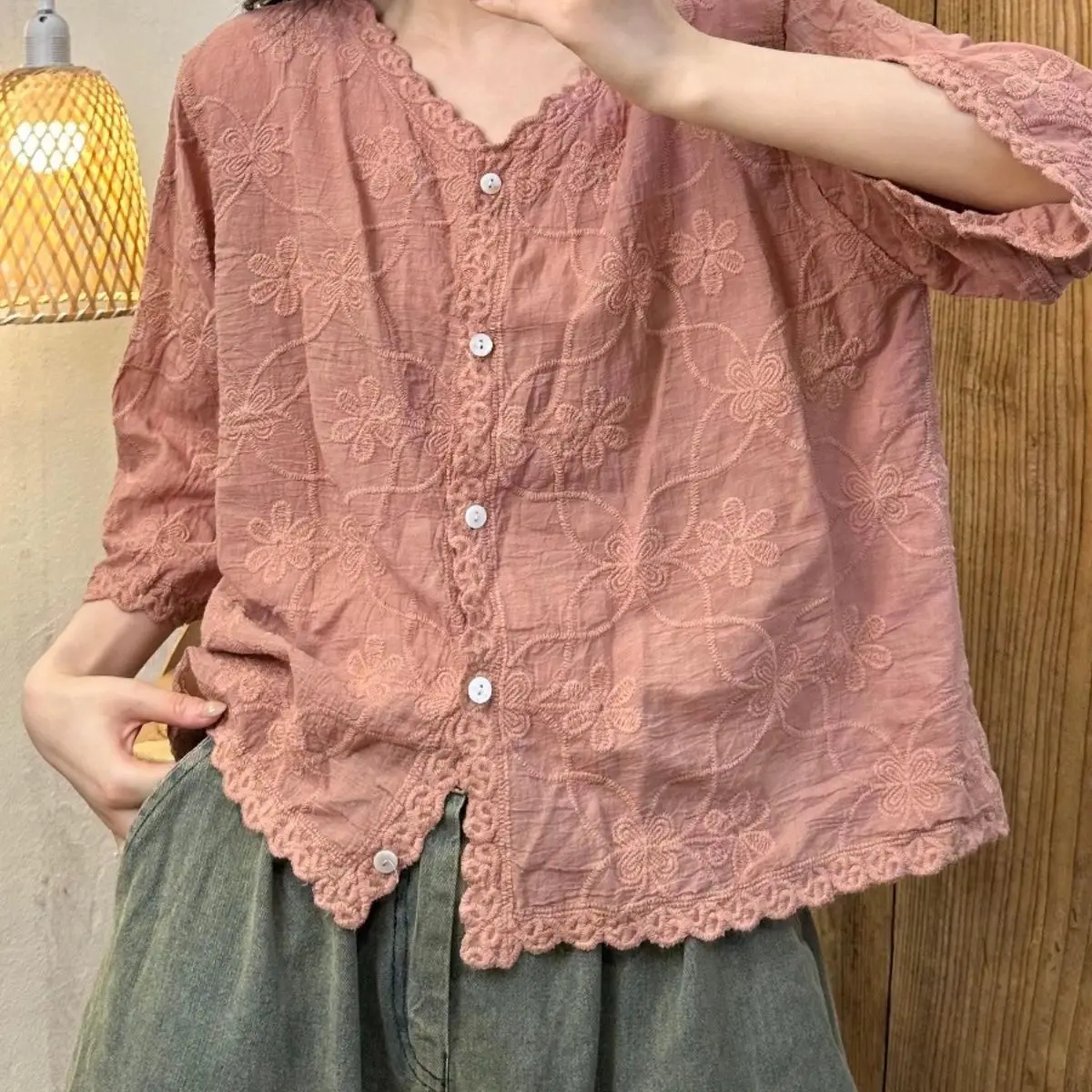 Colete curto bordado mulher moda manga curta coletes de ponto aberto casacos moda feminina colete vintage solto topo femme z124