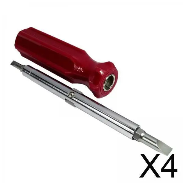 4xScrewdriver Set Multi Bit Screwdriver Set Tool for Auto Repair Home Use Red