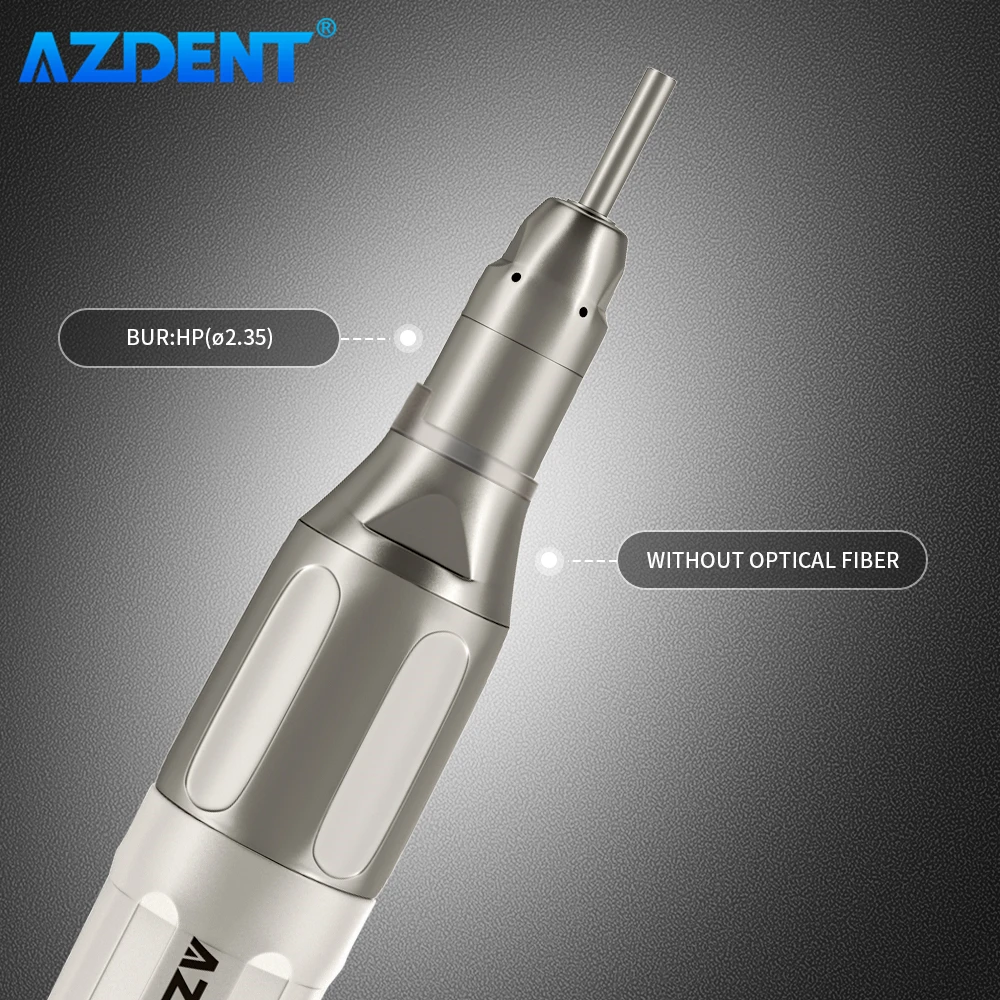 Dental Low Speed Handpiece Kit AZDENT Air Motor Push Button Contra Angle Straight Handpiece External Water Spray