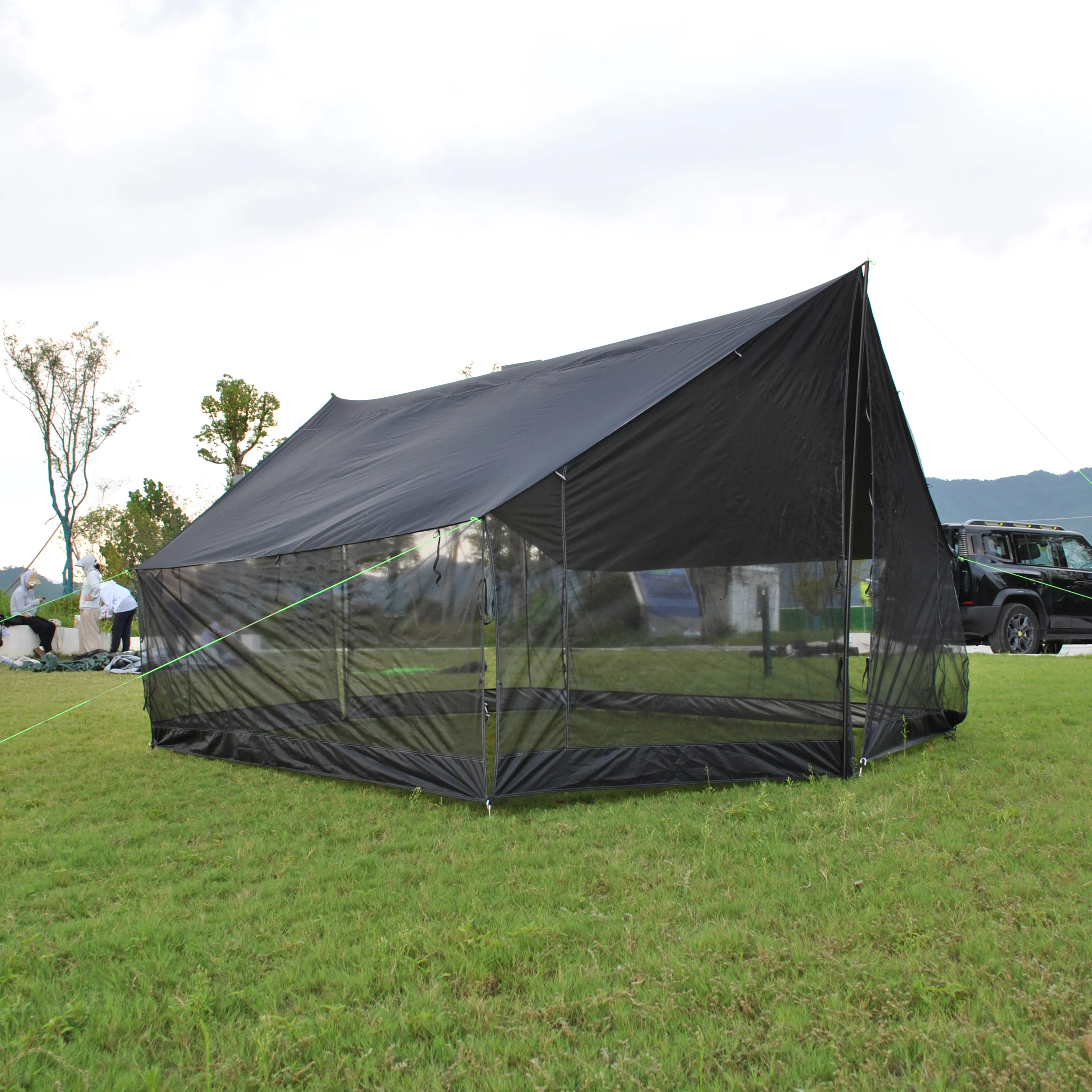 Rede avançada chuva voa. Rainfly multiuso para dossel de rede. Lona impermeável funciona com qualquer rede de acampamento, dossel multiuso