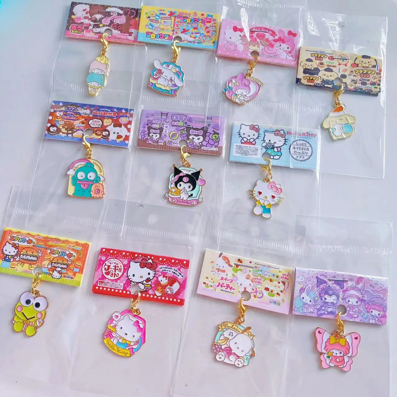 

Cute Sanrio Keychain Cartoon Character Keychain Hello Kitty My Melody Cainamoroll Toys Keyring Ornament Accessories Kids Gift