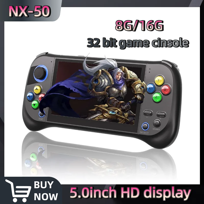 NX-50 Portable Retro Handheld Game Console 5.0-inch HD Large Screen Children's Gift