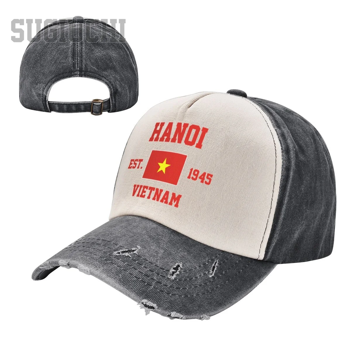 

Бейсболка Вьетнам EST.1945 Hanoi Capital для мужчин и женщин, винтажные шапки из стираного хлопка, подарок для дальнобойщика