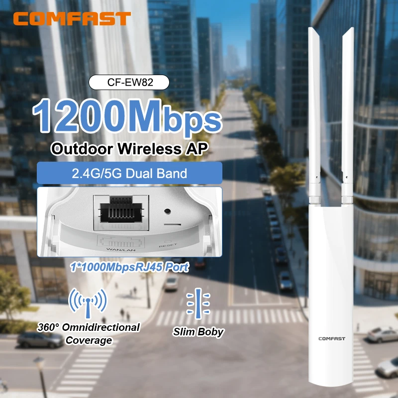 

COMFAST AC1200/AC1300/ BE3600 Outdoor AP Router 2.4/5.8G Dual Dand Long Range signal Extender Amplifie wireless WiFi Repeater