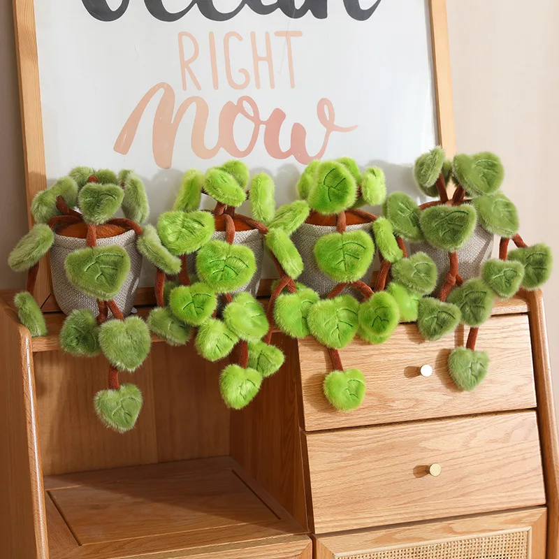 18 cm große, künstliche Pothos-Plüschpflanze im Topf, Stofftier für Heimdekoration und als Geschenk – Detail 13