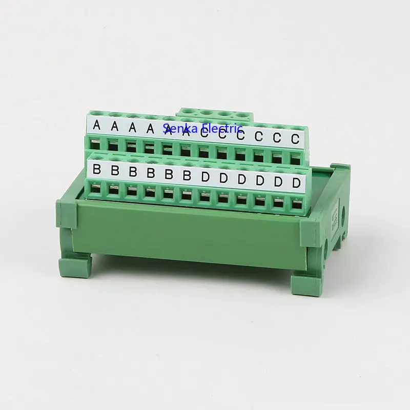 Din Type Screw Terminal Block Multi-in/out PCB Distribution Box Breakout Parallel Power Cord Splitter Connector