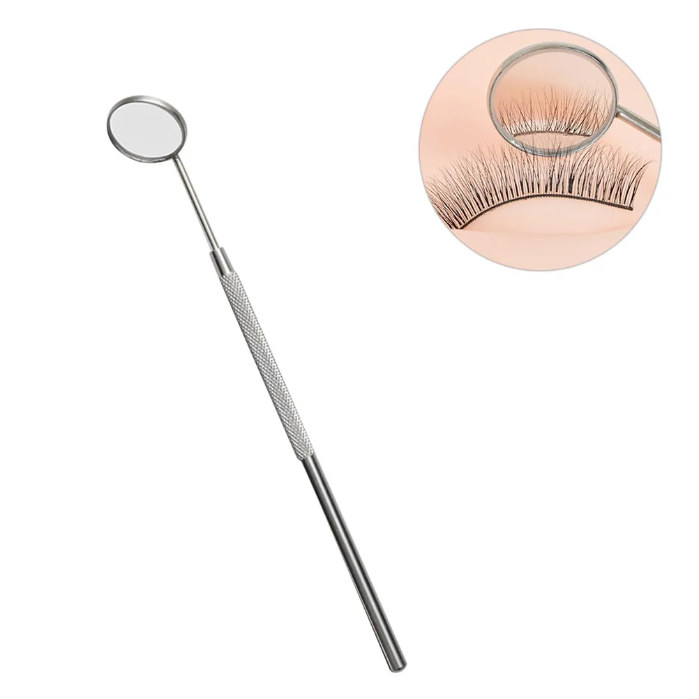 กระจกต่อขนตาแบบพกพา 2 ชิ้น ทำจากสแตนเลส ทนทาน ใช้สำหรับตรวจสอบใบหน้าและดวงตา เหมาะสำหรับใช้ส่วนตัวและมืออาชีพ