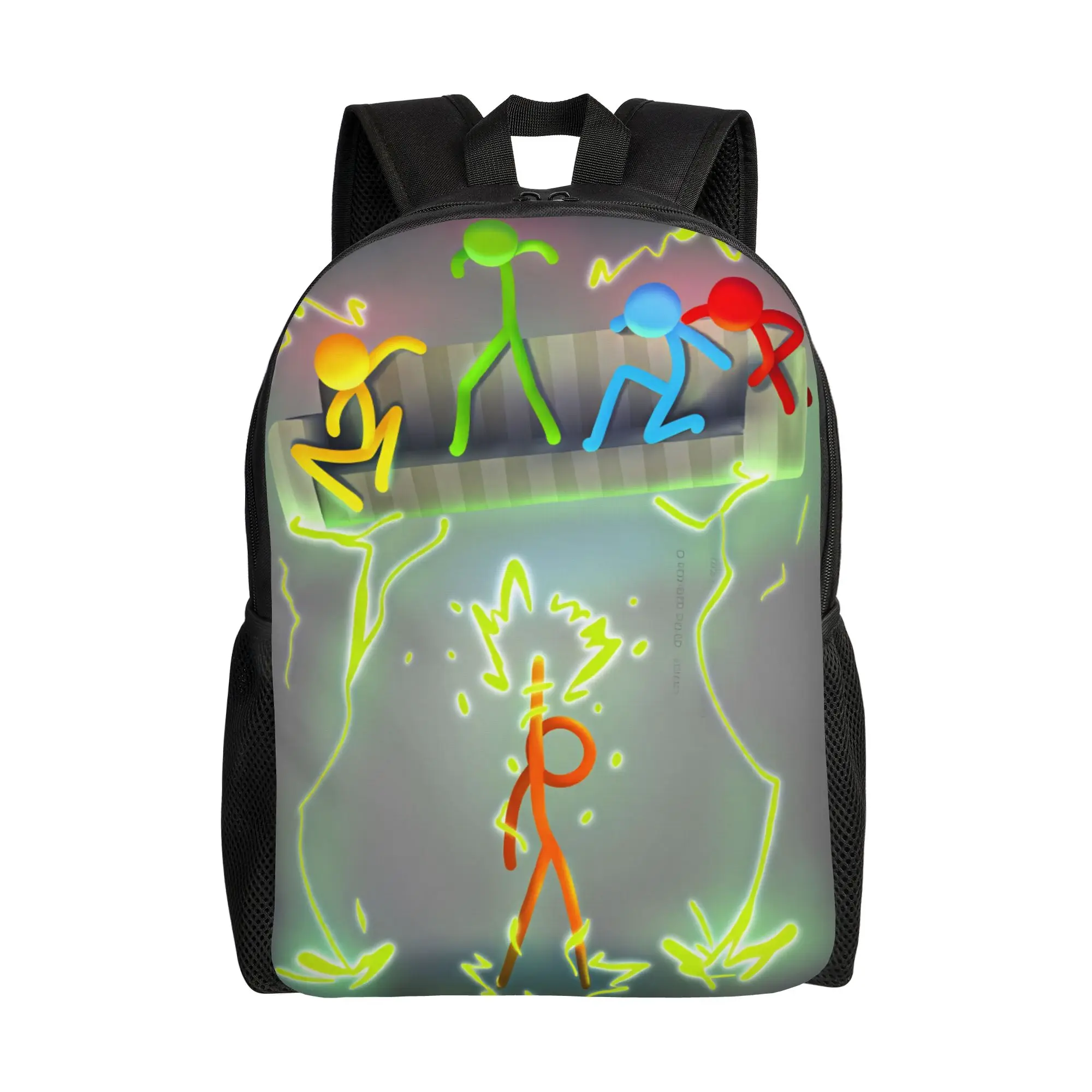 Alan Beckers Backpack  Boy Polyester Hiking Backpacks Durable Aesthetic High School Bags Rucksack