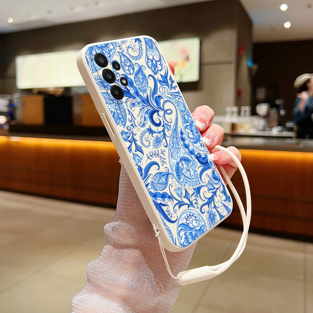 Retro The Puffers Paisleys Phone Case For Xiaomi Redmi 12C 10 10C 10A 9 9T 9A A1 K20 K30 K40 Pro Plus 4G 5G With Hand Strap