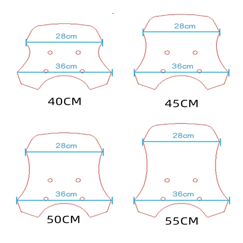 For QJMOTOR SRV350 windshield modification High quality and thickened front windshield with adjustable height accessories