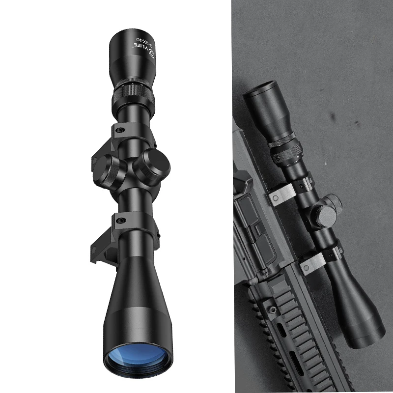 

CVLIFE 3-9X40 R4 Rifle Scope Mil-dot Reticle Riflescope 1 inch Tube Optics Sights with 20mm Rings Mount for ‎‎Picatinny Rail