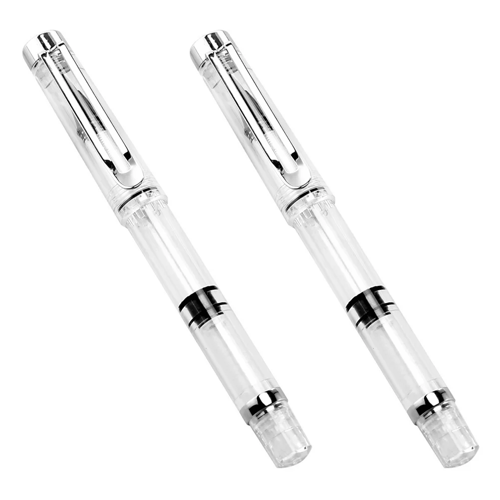 2 Pcs Hand Lettering Brush Pens Signature Painting Pen-Type New Writing Piston Student Sketch Drawing Scrapbooks