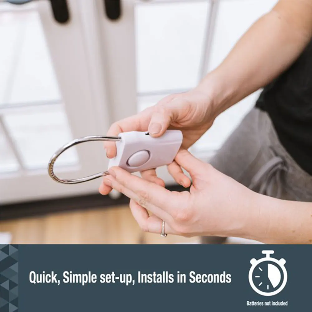 เซ็นเซอร์กันขโมยแบบสั่น120dB กันขโมยประตูความปลอดภัยในบ้านภายในอาคารมือจับหน้าต่างสัญญาณเตือนกันขโมยสำหรับธุรกิจร้านค้าในโรงแรม