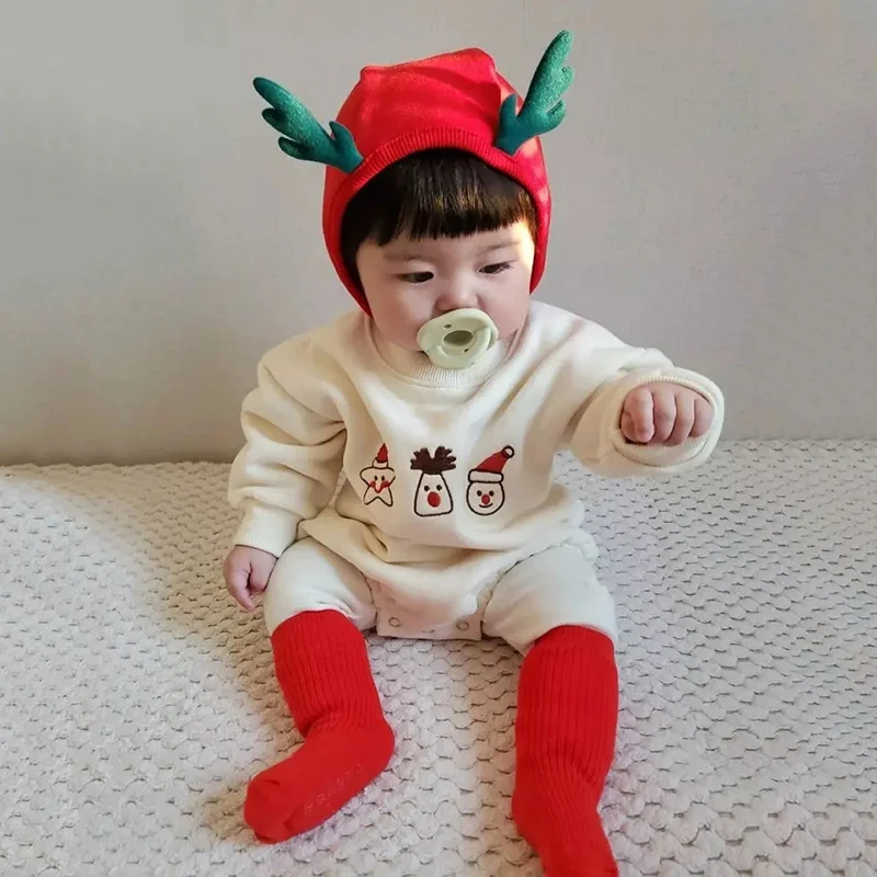 Christmas Winter Baby Onesie Newborn Boys Girls Clothes Sweater Cotton Festival Costumes Infant Long Sleeve Baby Romper Outfit