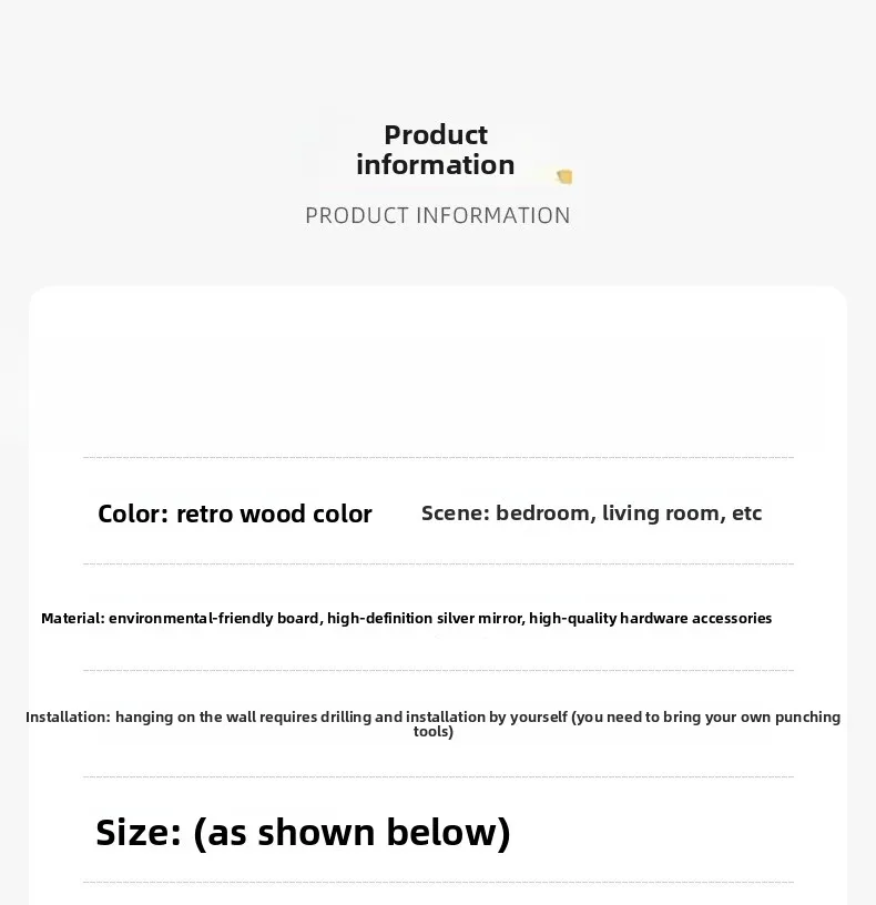 Lustro podłogowe, lustro do przymierzalni, lustro do makijażu, szafka z lustrem