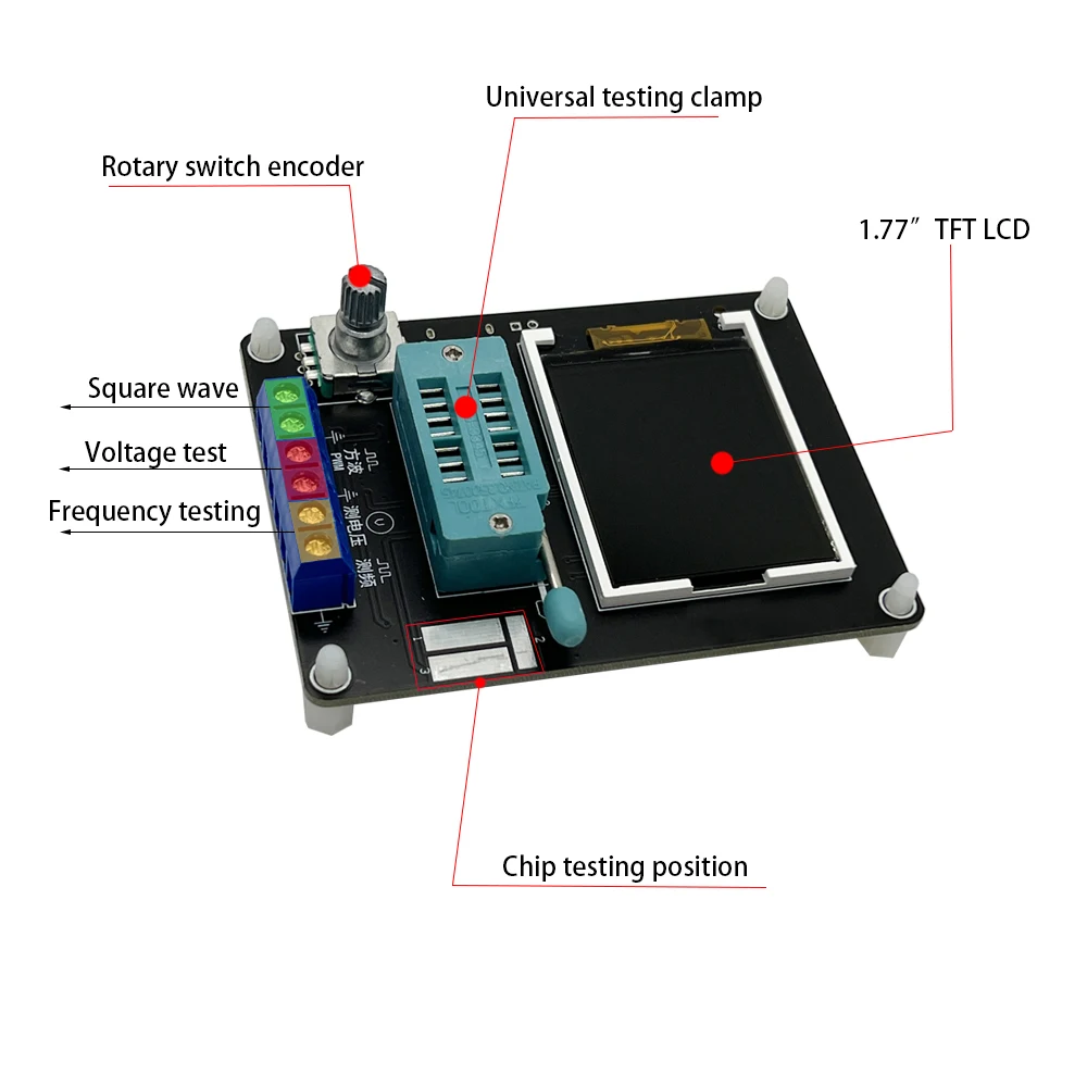 GM328A Transistor Diode LCD Tester LCR Capacitance ESR Voltage Frequency Meter PWM Square Wave Signal Generator Electronic Kits