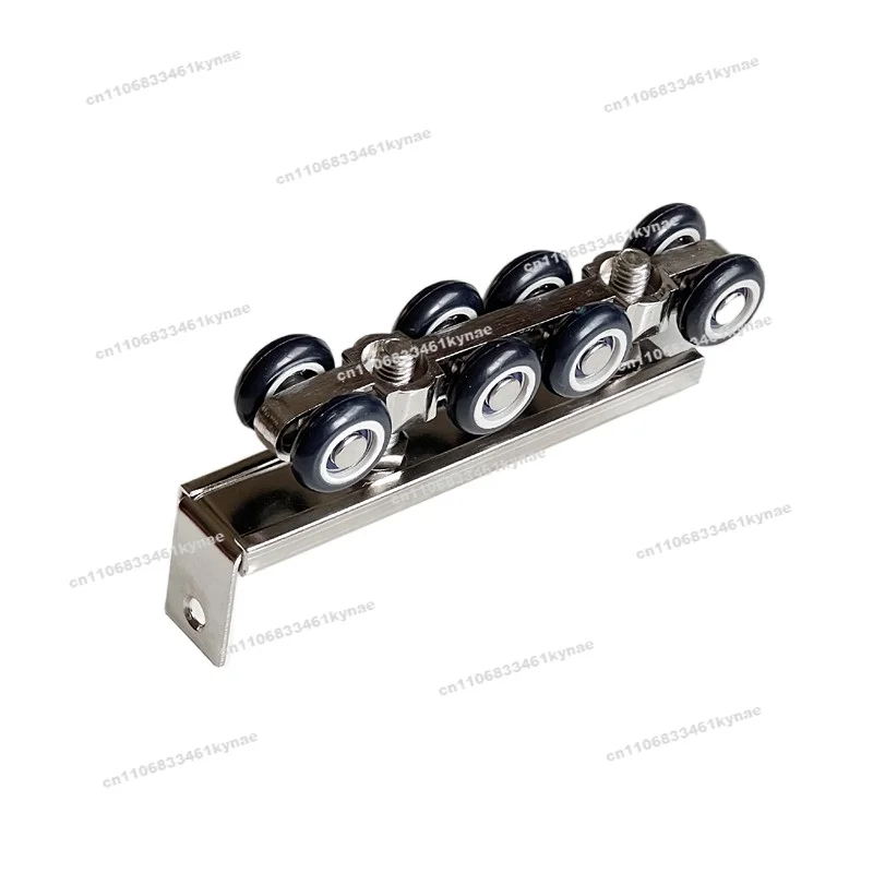 Sliding Door Pulley Sliding Door Slide Rail, Hanging Wheel Silent Glass Wooden Door Track 8 Wheels Hanging Pulley 2
