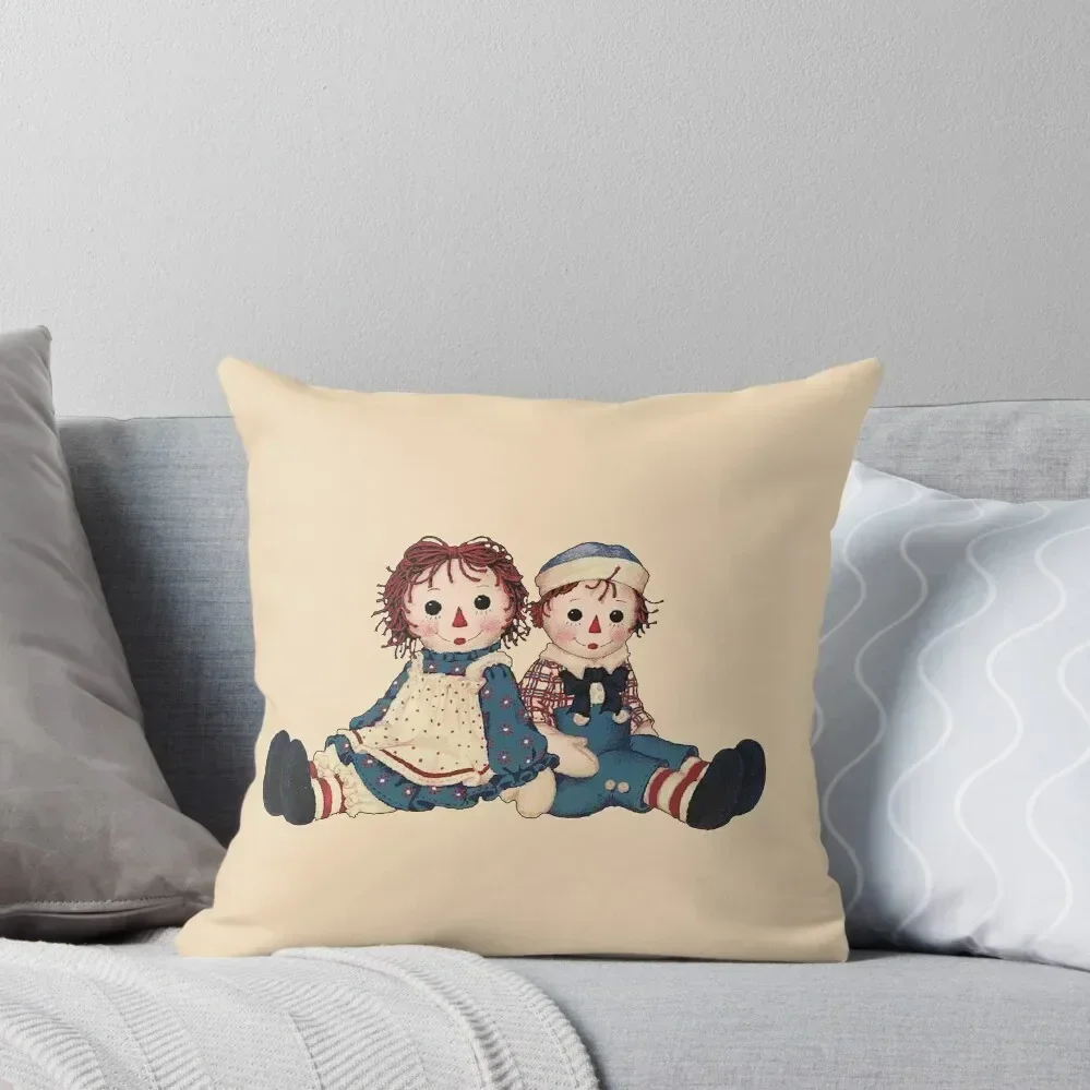 Raggedy ann and raggedy andy Throw Pillow Cusions Cover Pillow Case Sofa Cushions Cover Christmas Throw Pillows Covers pillow