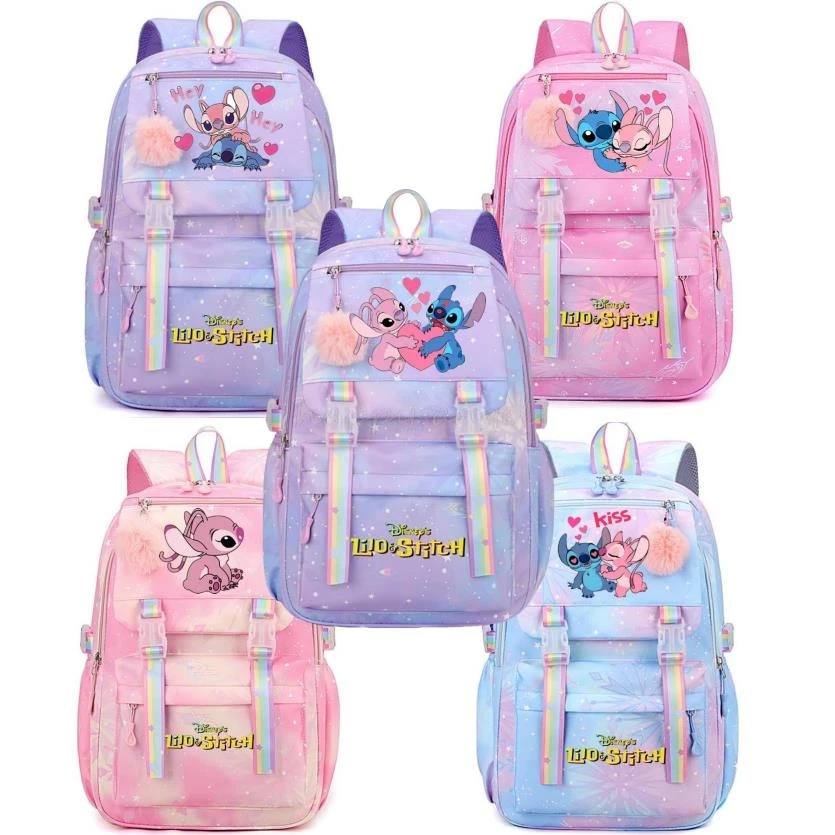 

Hot Lilo And Stitch Backpacks Women Backpack Female Travel Bag Backpacks Schoolbag for Teenage Girls Bookbag Mochila Best Gift