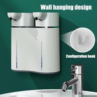 Wall-Mounted Double-Head Soap Dispenser USB Rechargeable Infrared Sensor Foam+Liquid Soap Dispenser Automatic Operation