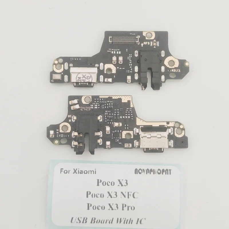 

Novaphopat For Xiaomi Poco X3 NFC X3 Pro USB Dock Charging Port Plug Fast Charger Flex Cable With Microphone MIC Board With IC