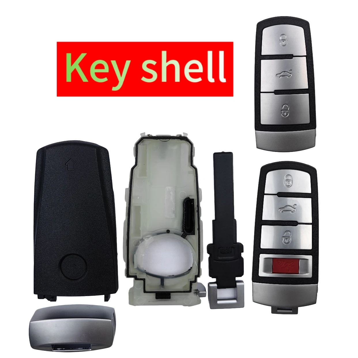 Key shell Intelligent Replacement Shell Smart Remote Car Key Case Cover Style For VW VOLKSWAGEN CC Passat Magotan 3/4 Buttons