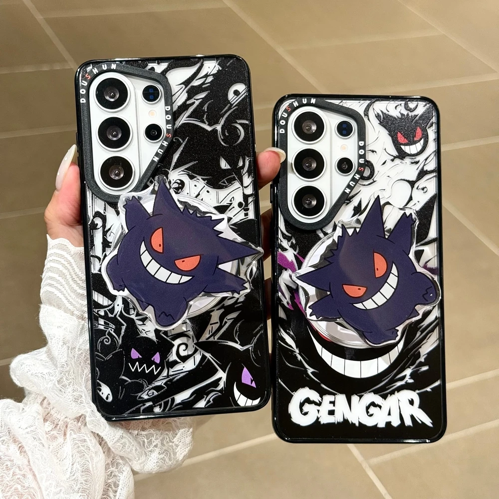 Pocket Monsters Pokémon Gengar Magnetic Holder Magsafe Wireless Charge Phone Case For Samsung Galaxy S26 25 24 23 Ultra Puls