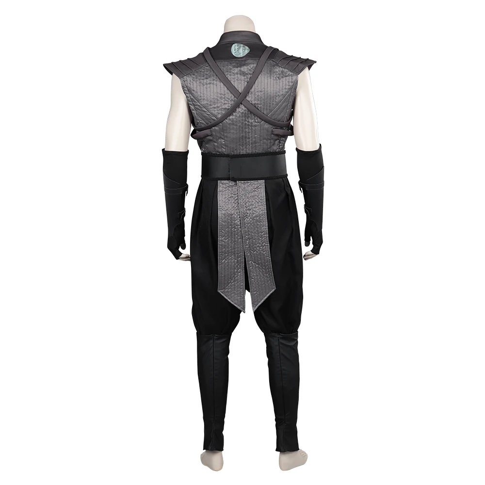 Game Mortal Cos Kombat Smoke Cosplay Men Costume Top Pants Set Outfits Fantasia Clothing Halloween Carnival Party Roleplay Suit