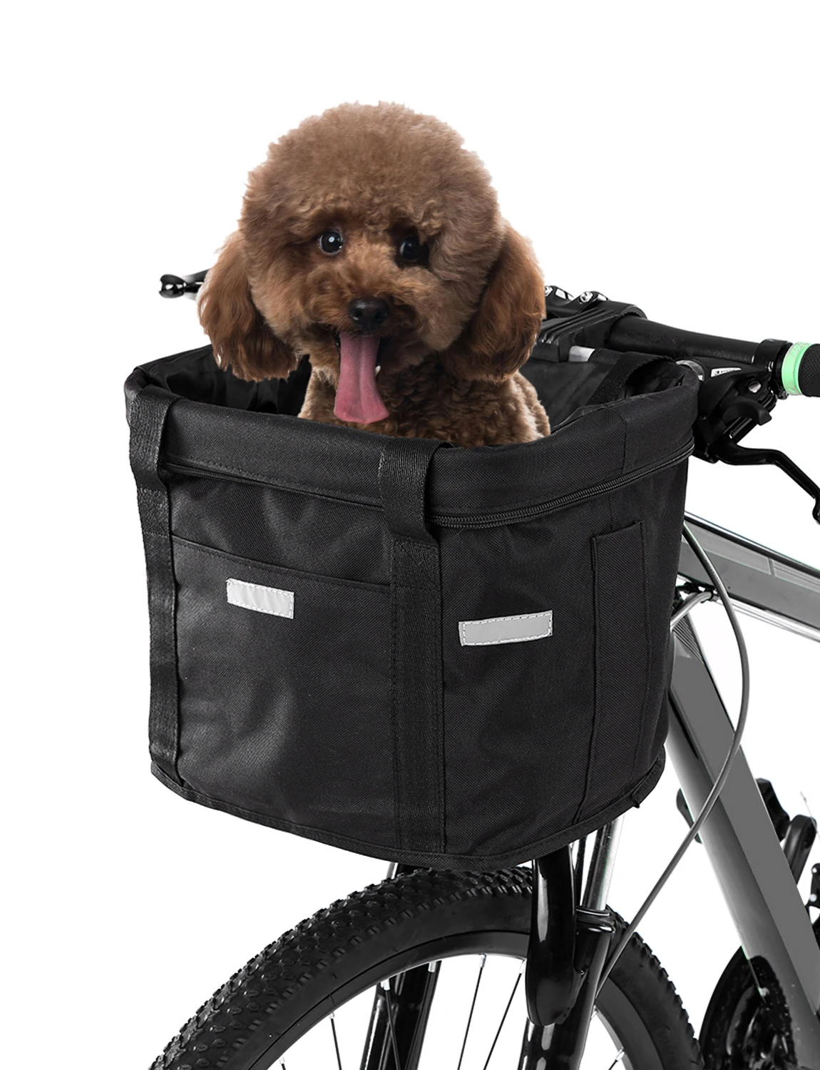 

Front Basket Pet Carrier Frame Bag Front Basket Removable Waterproof Bike Handlebar Basket Pet Carrier Frame Bag
