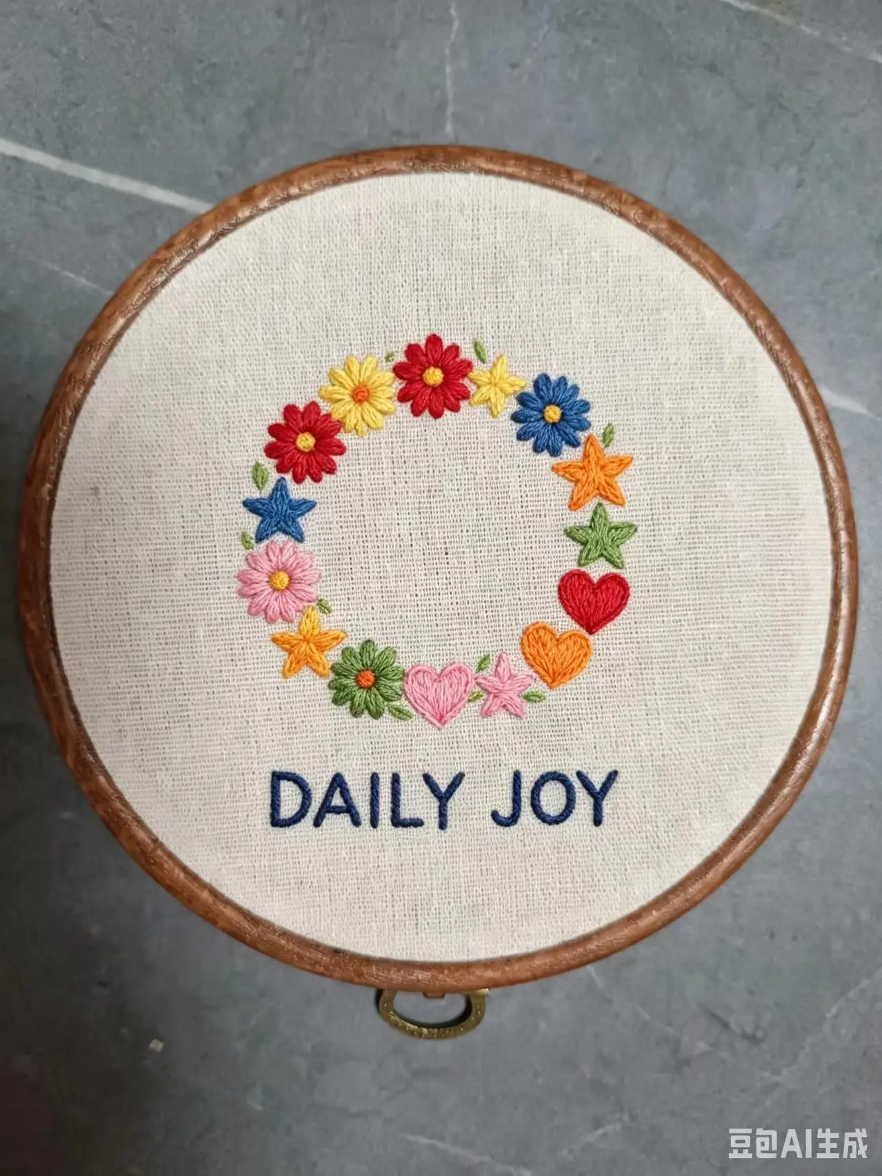 Customizable  Computer Embroidery Hoop, Personalized Wreath Wall Art Decor for Living Room Bedroom & Housewarming Gift