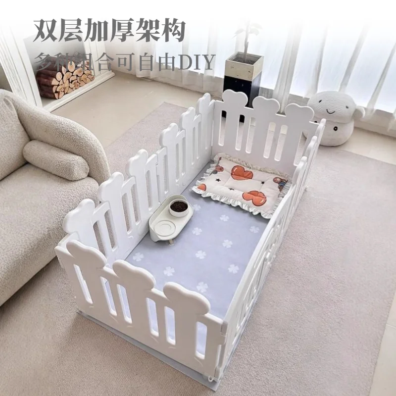 Freestanding dog playpen kennel - diy assembly, indoor dog house, small to medium breed dog enclosure
