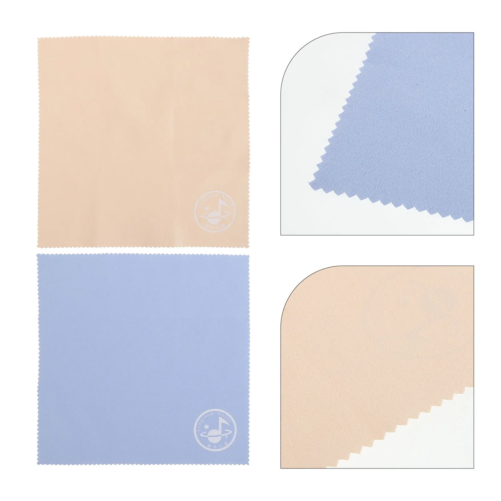 

2Pcs Musical Instrument Cleaning Cloth Soft Polishing Maintenance for Guitar Violin Piano Flute Saxophone Wind Instrument Care