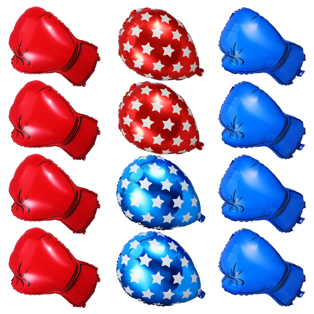 

1Set Boxing Gloves Balloons Inflatable PVC Easy Inflate Boys Birthday Wrestling Party Decor Thematic Touch Boxing Glove