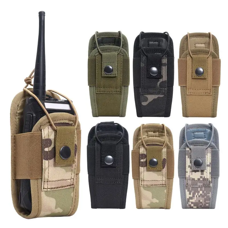 

1000D TacticalS MolleS Radio Walkie Talkie Pouch Waist Bag Holder Pocket Portable Interphone Holster Carry Case For Hunting