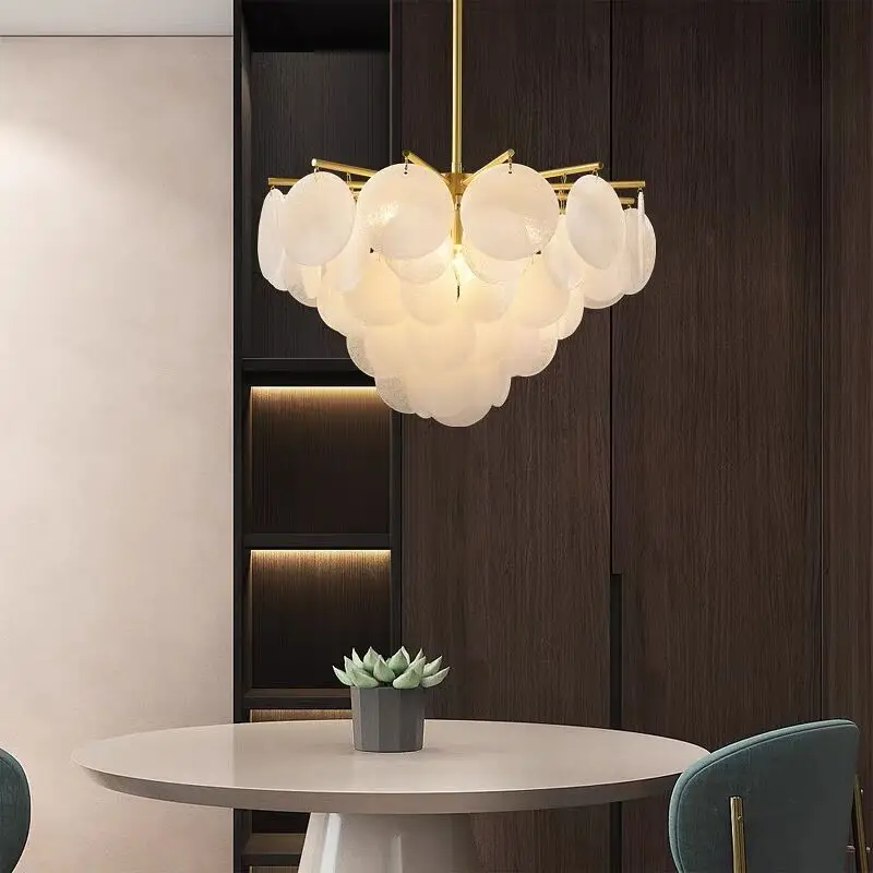 Luxo moderno Lustre LED De Vidro, Lâmpadas Pingente De Metal, Luminária, Sala De Estar, Mesa Central, Jantar, Quarto, Decoração De Casa