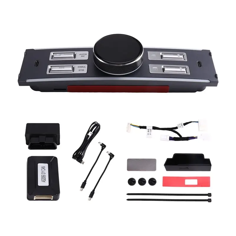 New Arrivals-USB& Type C Port Expansion Dock For TESLA Model Y 3 21-25 AC Control& Passenger Seat Control LCD Intelligent Contro