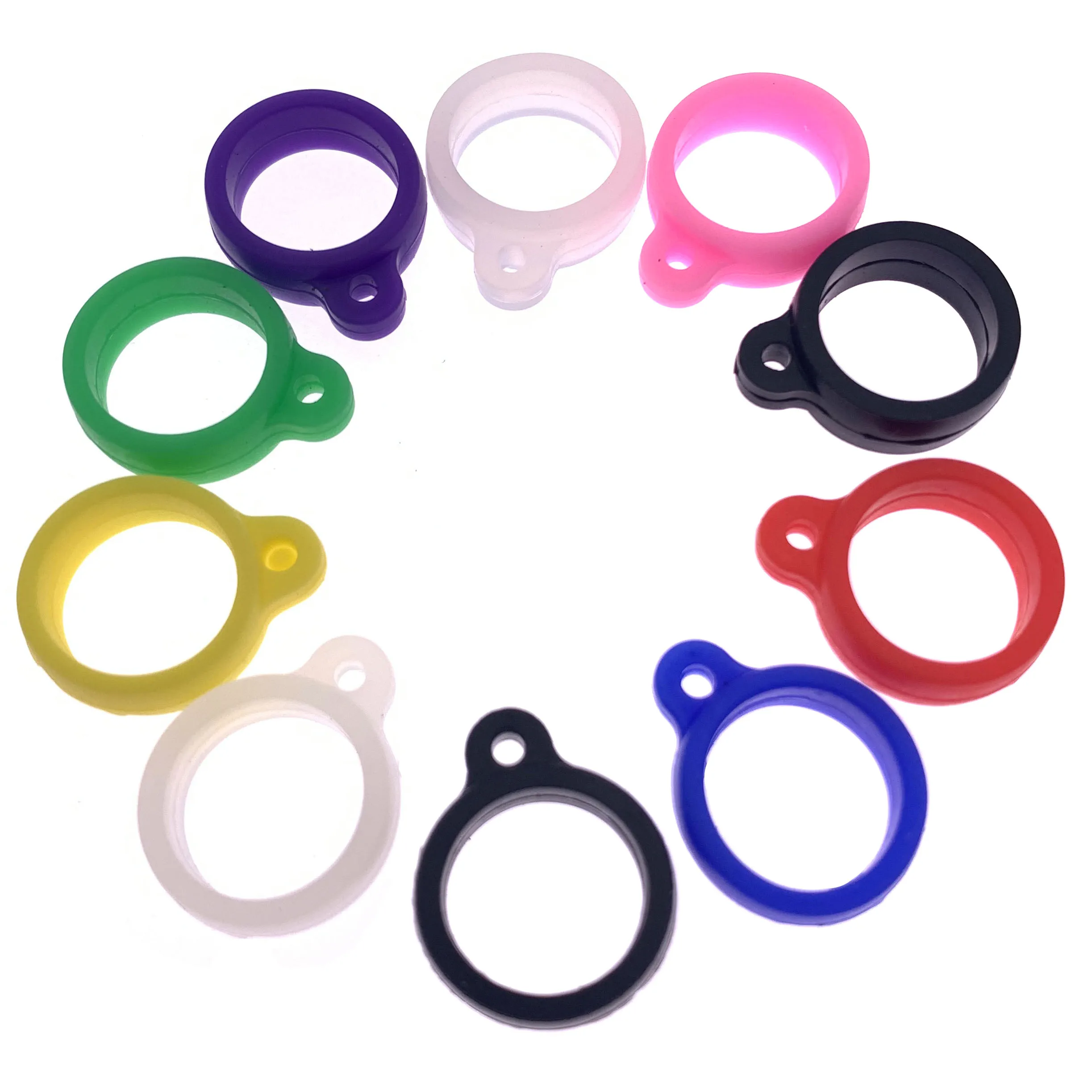 10Pcs Universal Anti-Lost toothbrush Pen Necklace Lanyards Ring Portable Anti-drop Silicone Ring Lanyard Holder Soft Hoop