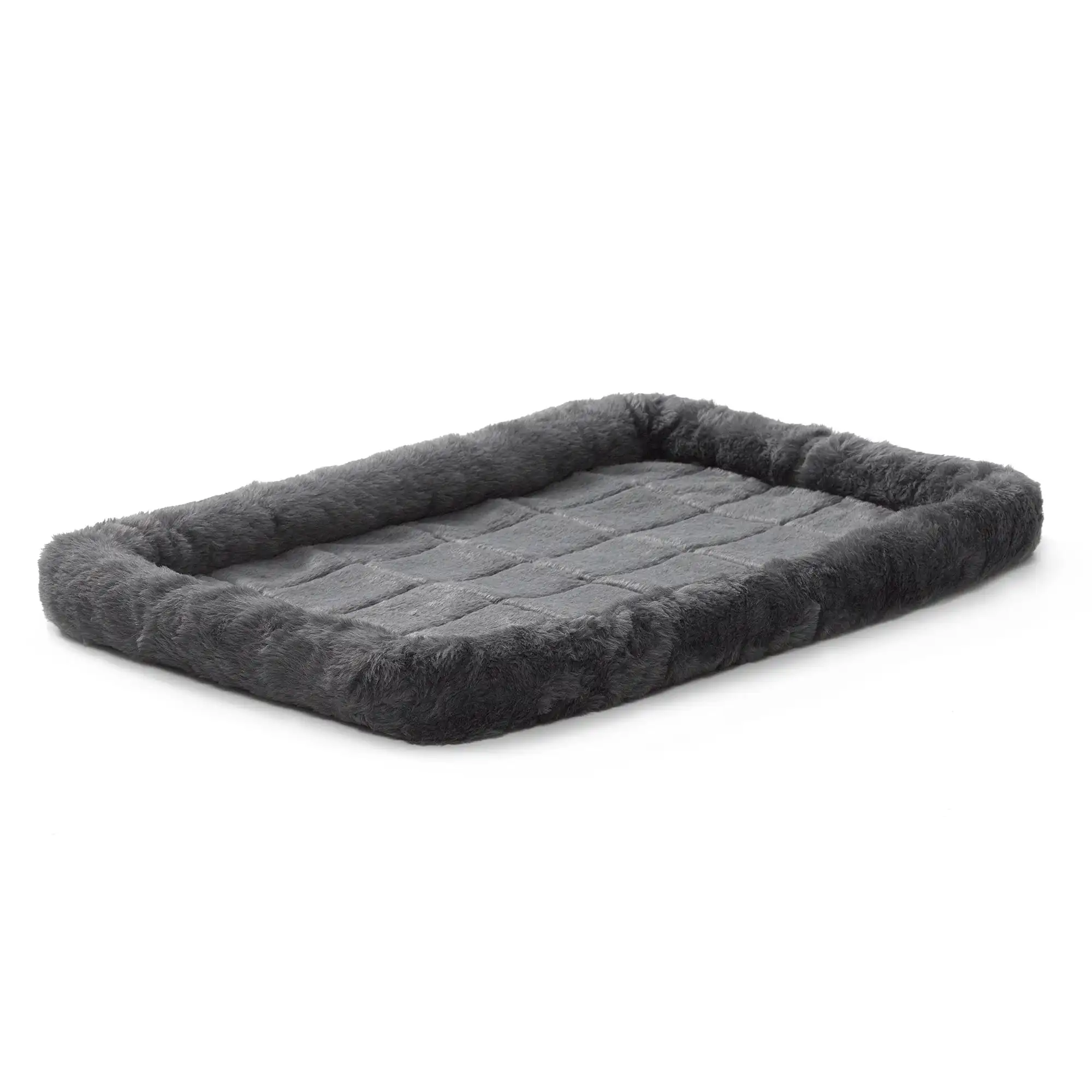 

Midwest Homes for Pets Quiet Time Bolster Dog Bed, Grey, 36