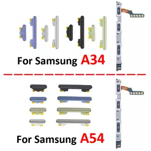 Bilashmart Phone Power Volume Button Samsung Galaxy A34 A346 BackShell On Off Side Key Internal Flex Cable Part Samsung A54 A546