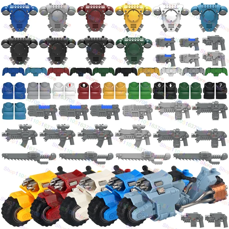MY601-MY610 لعبة الحرب الميكانيكية شخصيات الحركة الصغيرة دراجة نارية الملحقات اللبنات دمى هدايا للأطفال الكبار الطوب DIY بها بنفسك #1